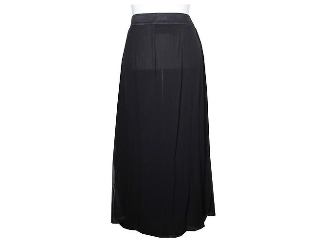 Valentino Falda de seda negra Boutique Line Negro - vista 2