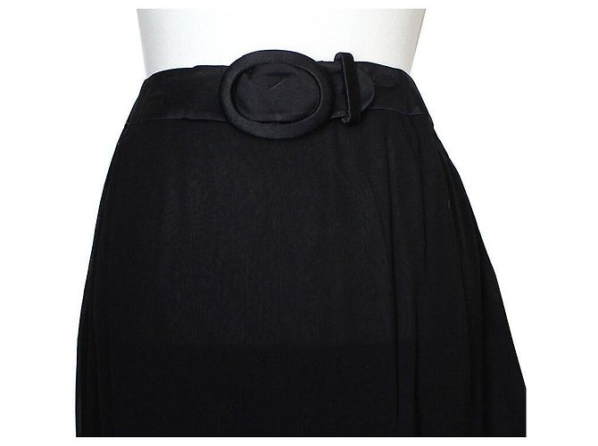 Valentino Falda de seda negra Boutique Line Negro - vista 4