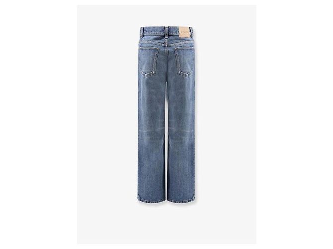 Céline Jeans bootcut in cotone lavato Blu - vista 5