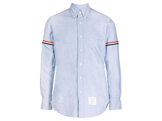Thom Browne Camicia classica in cotone Oxford con bracciale - vista 4