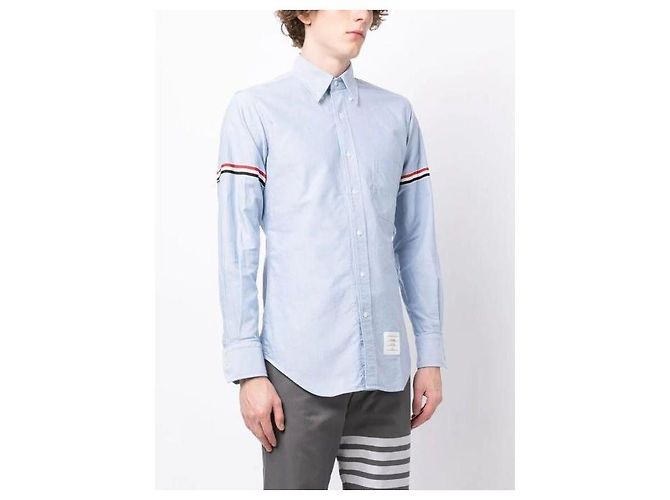 Thom Browne Camicia classica in cotone Oxford con bracciale - vista 5
