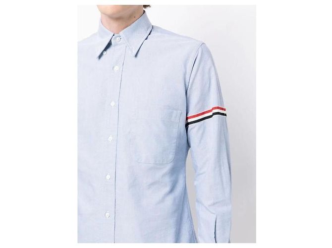 Thom Browne Camicia classica in cotone Oxford con bracciale - vista 7