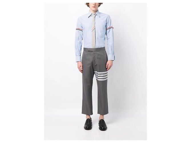 Thom Browne Camicia classica in cotone Oxford con bracciale - vista 8