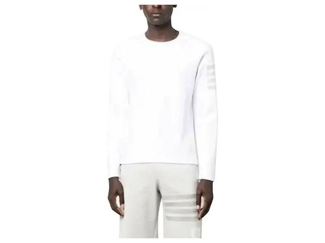 Thom Browne Camiseta de manga longa de algodão - vista 5