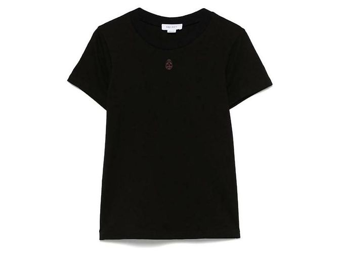 Alexander Mcqueen Besticktes Skull-T-Shirt Schwarz - Ansicht 4