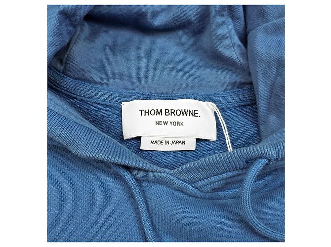 Thom Browne Felpa con cappuccio Blu - vista 7