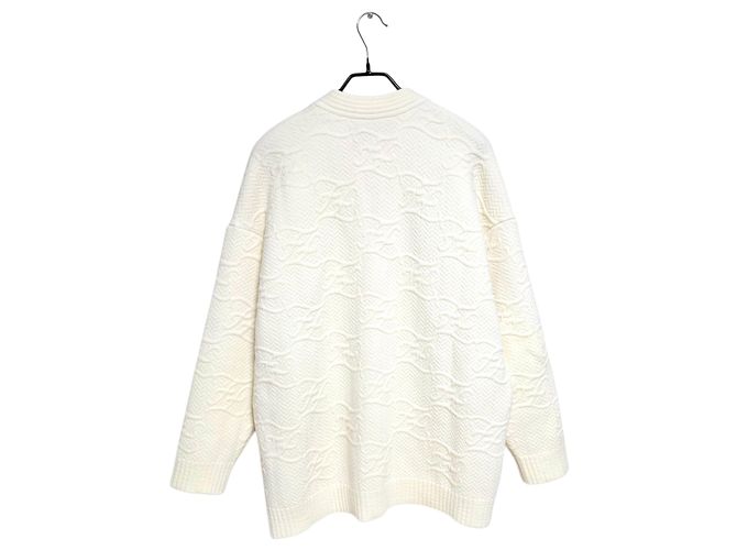 Fendi Cárdigan de Caligrafía para Mujeres Blanco - vista 2