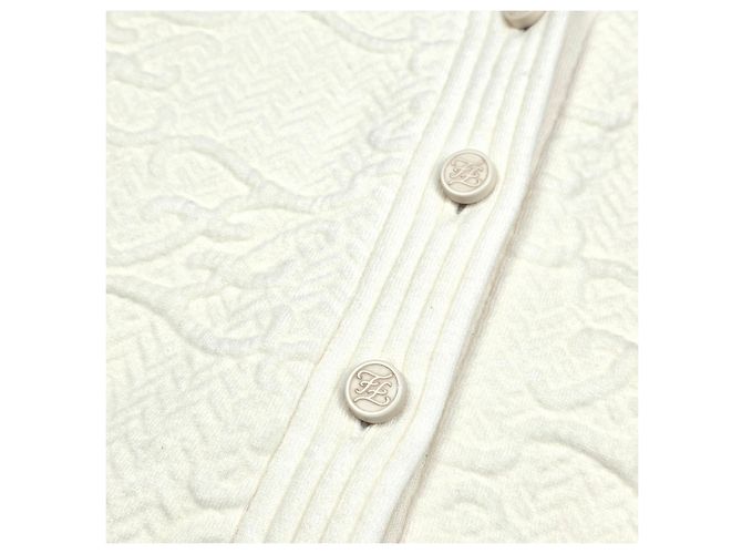Fendi Cárdigan de Caligrafía para Mujeres Blanco - vista 3