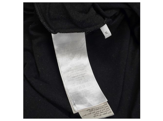 Gucci Vintage Kurzarm-T-Shirt mit Stripe Flower-Logo Schwarz - Ansicht 6