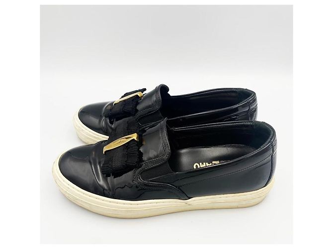 Salvatore Ferragamo Mocassini Bara Patent Nero - vista 5