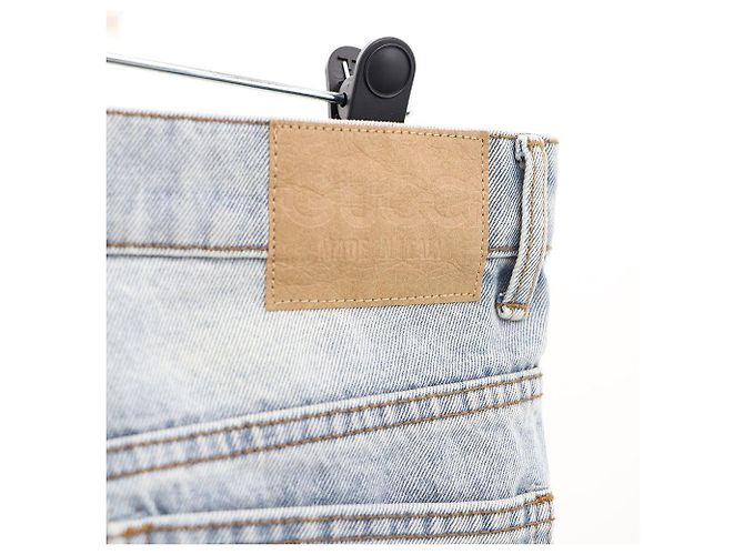 Gucci Herren Denim-Hosen mit Lederlabel Blau - Ansicht 5