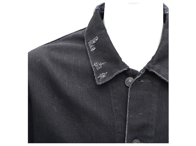 Balenciaga Sport Icon große Passform japanische Denimjacke Schwarz - Ansicht 11