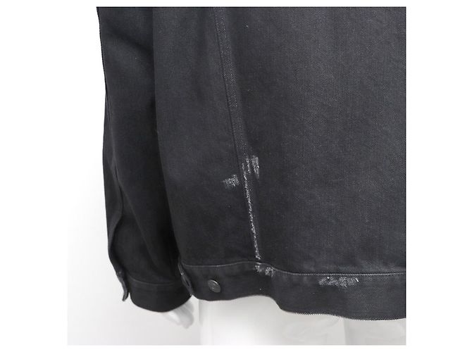 Balenciaga Sport Icon große Passform japanische Denimjacke Schwarz - Ansicht 16