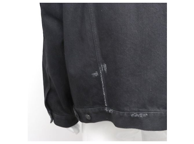 Balenciaga Sport Icon große Passform japanische Denimjacke Schwarz - Ansicht 7