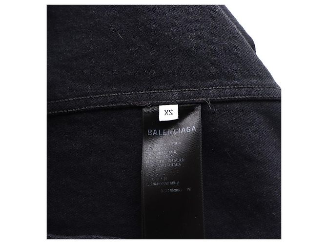 Balenciaga Sport Icon große Passform japanische Denimjacke Schwarz - Ansicht 9