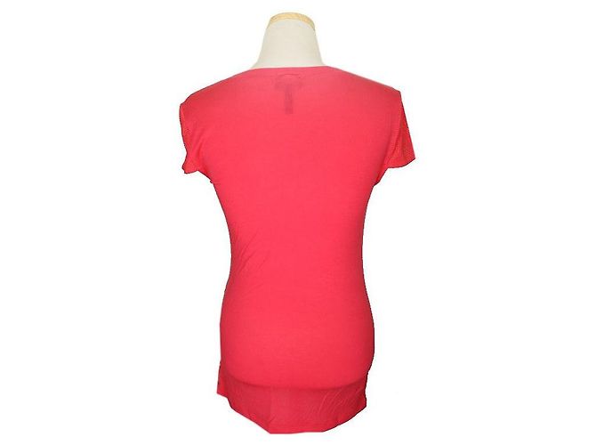 Rosa Oberteil mit Lochmusterärmeln von Armani Jeans Pink - Ansicht 2