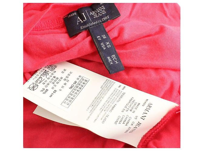 Rosa Oberteil mit Lochmusterärmeln von Armani Jeans Pink - Ansicht 3