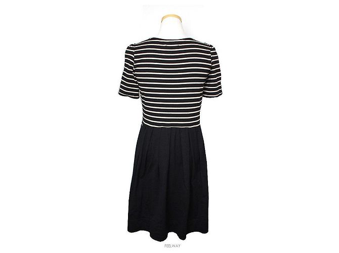 Burberry Vestido a Rayas Blue Label Castaño - vista 2