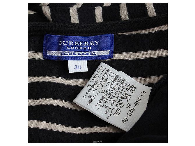 Burberry Vestido a Rayas Blue Label Castaño - vista 3