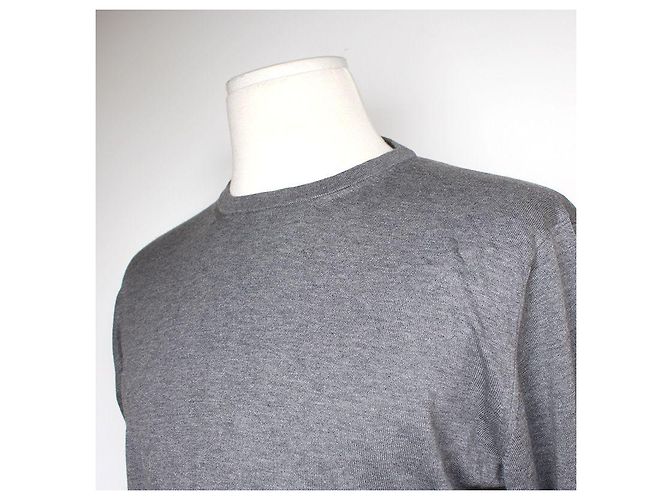 Prada Charcoal Gray Men's Knit Top Brown - view 4