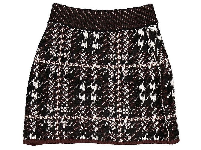 Burberry Falda Mini Brinn Renovada para Mujeres Marrón Trufa Oscura Castaño - vista 6