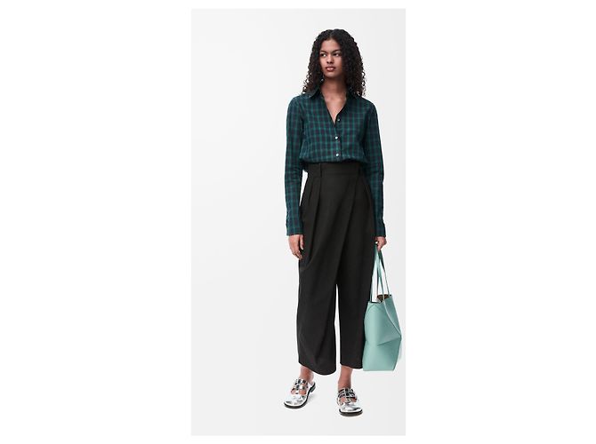 Loewe Pantalones de Algodón Cortos Envueltos Negros - vista 2