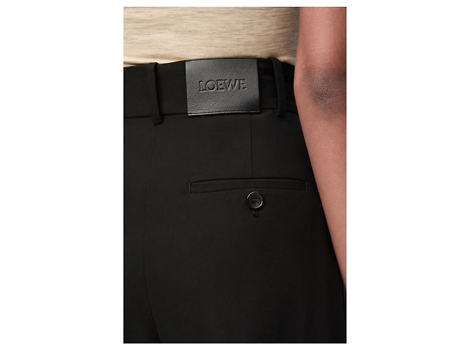 Loewe Pantalones de Algodón Cortos Envueltos Negros - vista 5