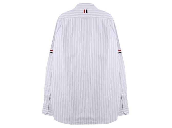 Thom Browne Camicia Oxford a righe Marrone - vista 4