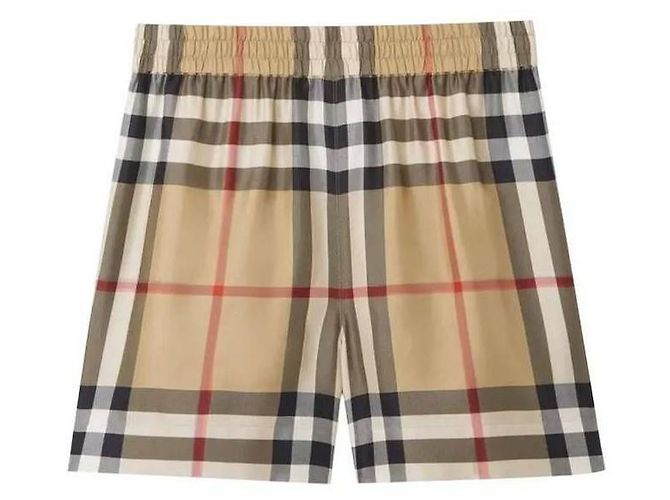 Burberry Pantalones cortos de seda a cuadros - vista 4