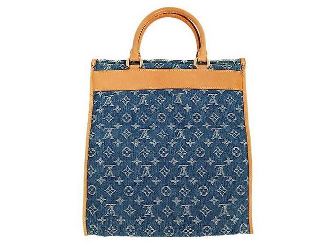 Louis Vuitton Sapla de denim monograma Azul - vista 2