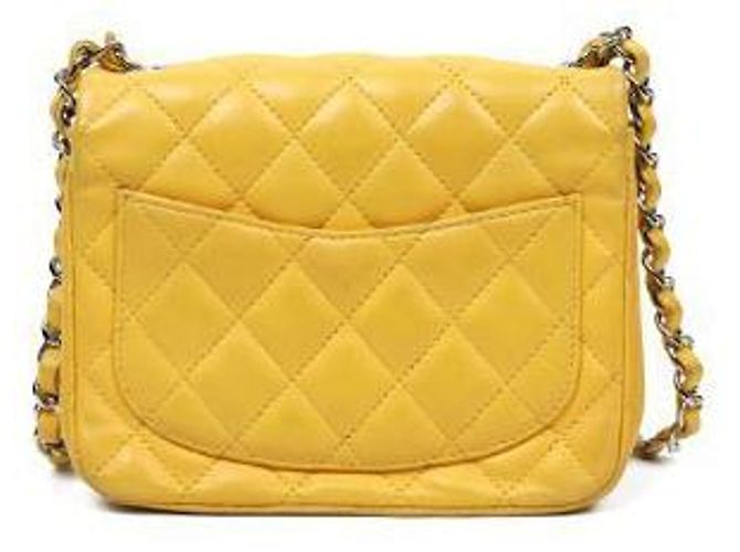 Chanel Piccola borsa in pelle gialla Giallo - vista 3