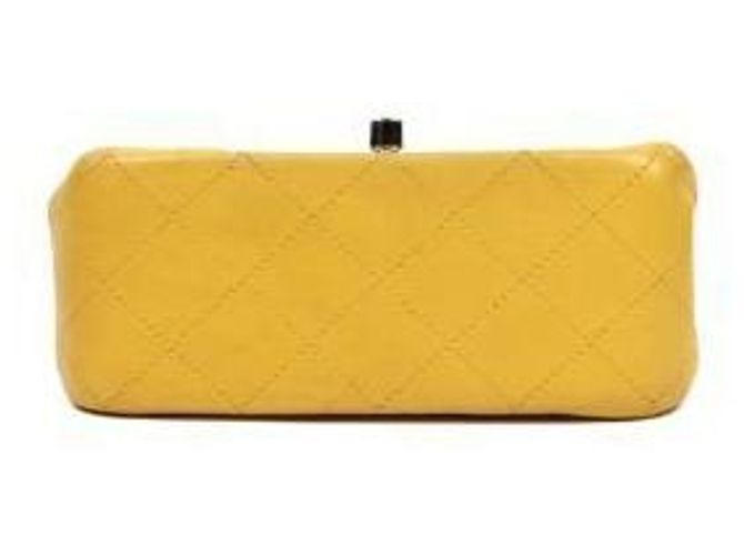 Chanel Piccola borsa in pelle gialla Giallo - vista 4