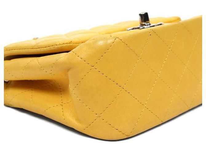Chanel Piccola borsa in pelle gialla Giallo - vista 8