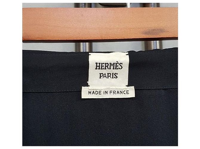 Hermès Gonna di seta Nero - vista 7