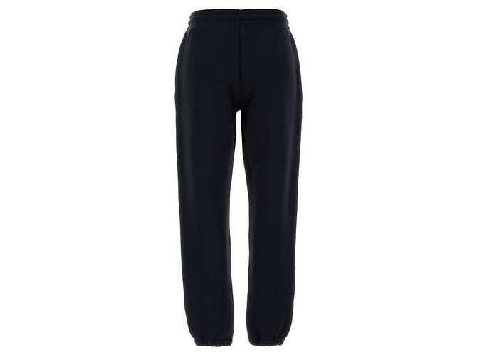 Moncler Pantalones de chándal de algodón con parche de logo Azul - vista 5