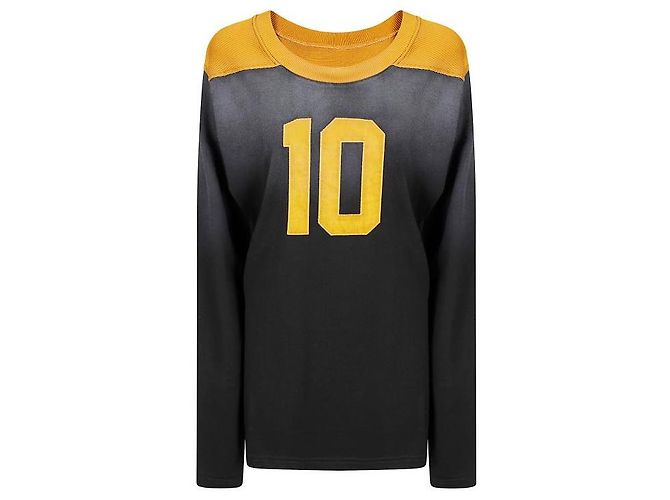 Maison Martin Margiela Varsity Langarm-T-Shirt Schwarz - Ansicht 4