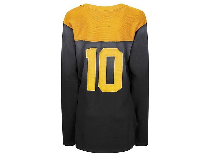 Maison Martin Margiela Varsity Langarm-T-Shirt Schwarz - Ansicht 5