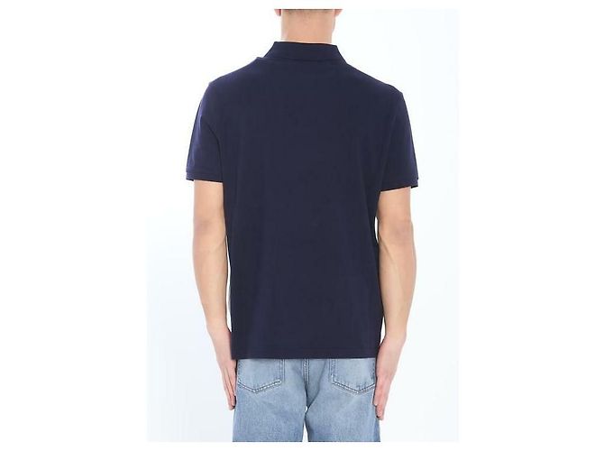 Moncler Polo de Piquet de Algodão com Listras - vista 7