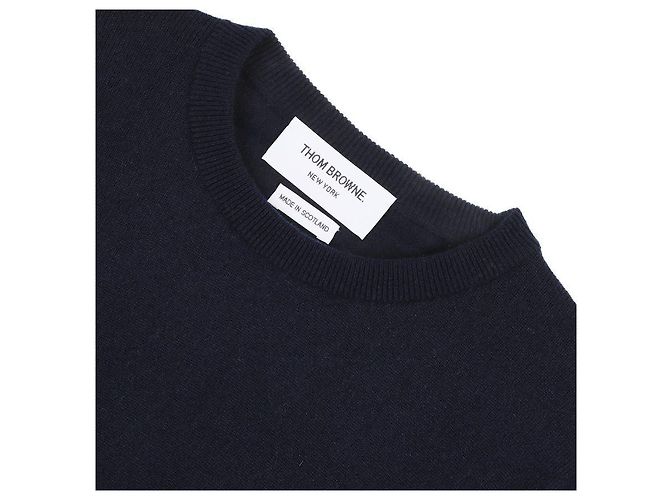 Thom Browne Pull en cachemire Bleu - vue 5