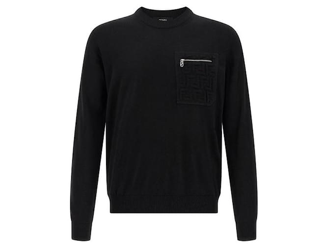 Fendi Wollpullover ATMO Schwarz - Ansicht 4