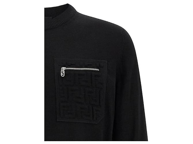 Fendi Wollpullover ATMO Schwarz - Ansicht 6