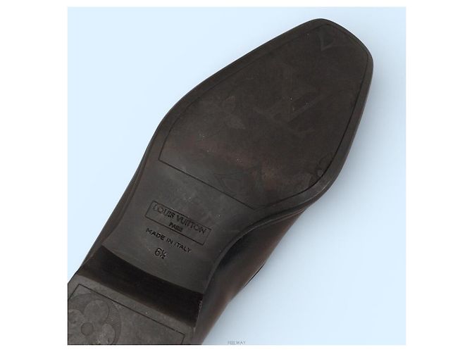 Louis Vuitton Square Toe Calf Black Men's Loafers Nero - vista 8