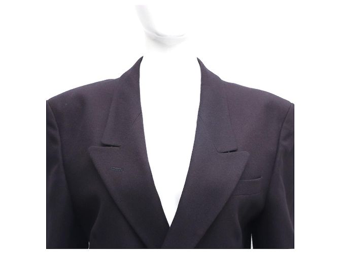 Burberry Giacca blu navy con dettagli a bottoni per donne - vista 2