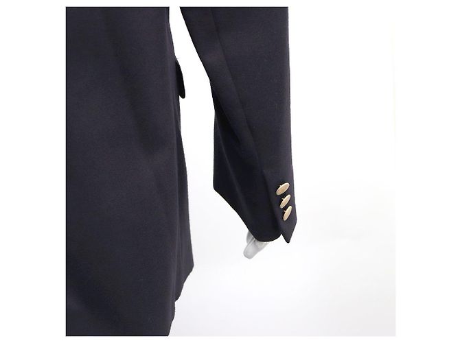 Burberry Giacca blu navy con dettagli a bottoni per donne - vista 6