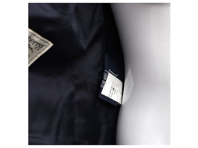 Burberry Giacca blu navy con dettagli a bottoni per donne - vista 7
