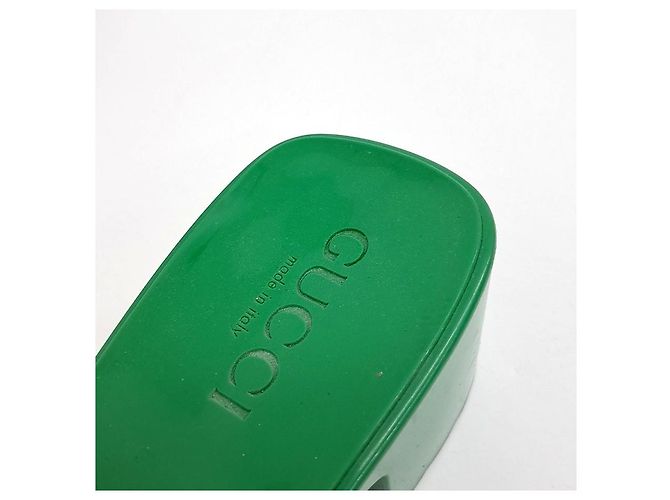 Infradito in gomma Gucci Verde - vista 6