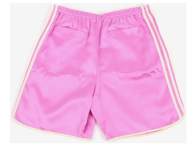 Pantaloni corti a bande Gucci Adidas Porpora - vista 4