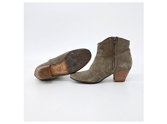 Botas de ante Isabel Marant Étoile Castaño - vista 4