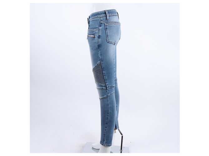 Pantaloni in denim Balmain Blu - vista 2