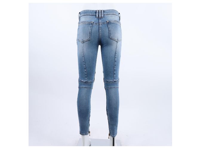 Pantaloni in denim Balmain Blu - vista 3
